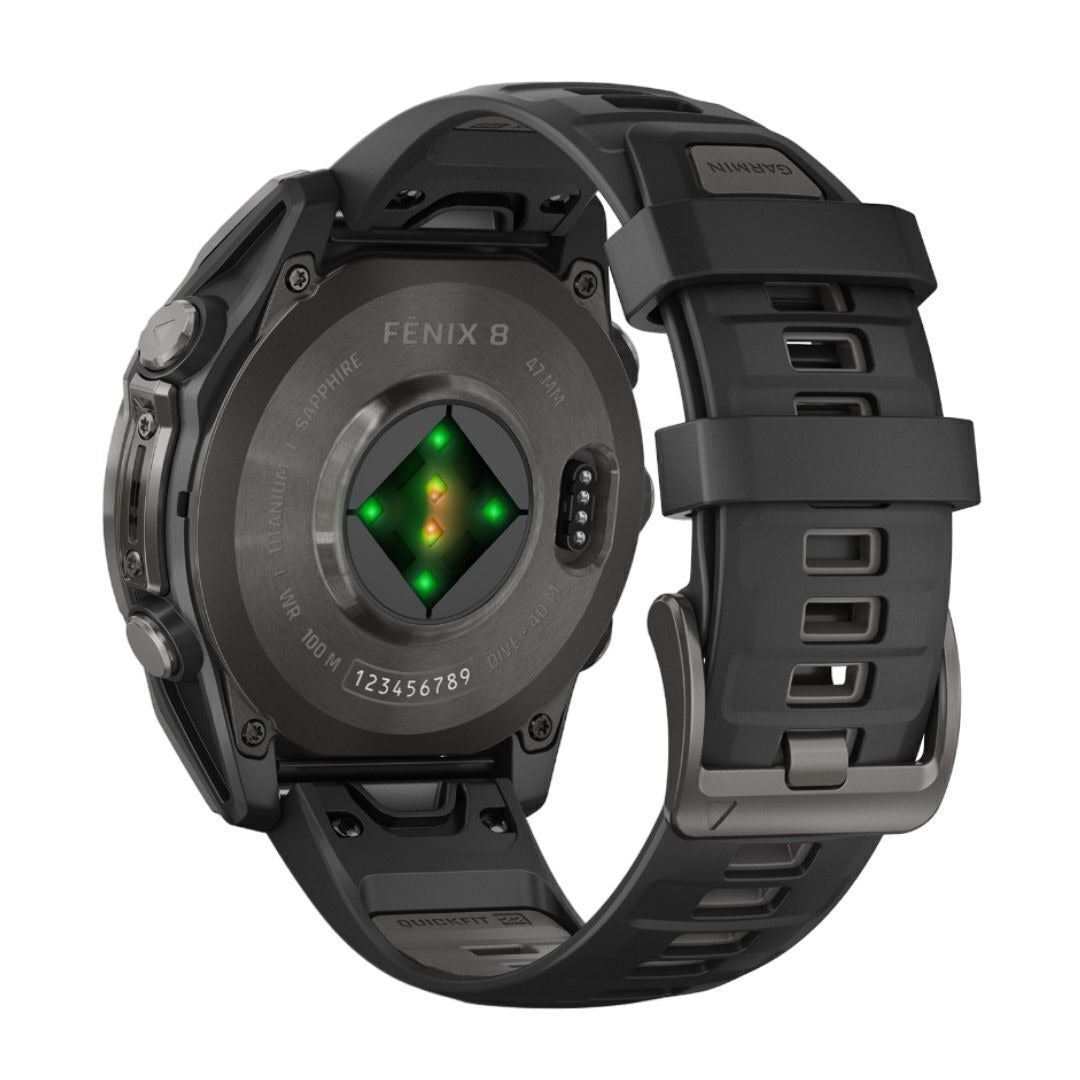 Garmin Fenix 8 Sapphire GPS 47mm Smartwatch (Black and Pebble Gray) Bundle