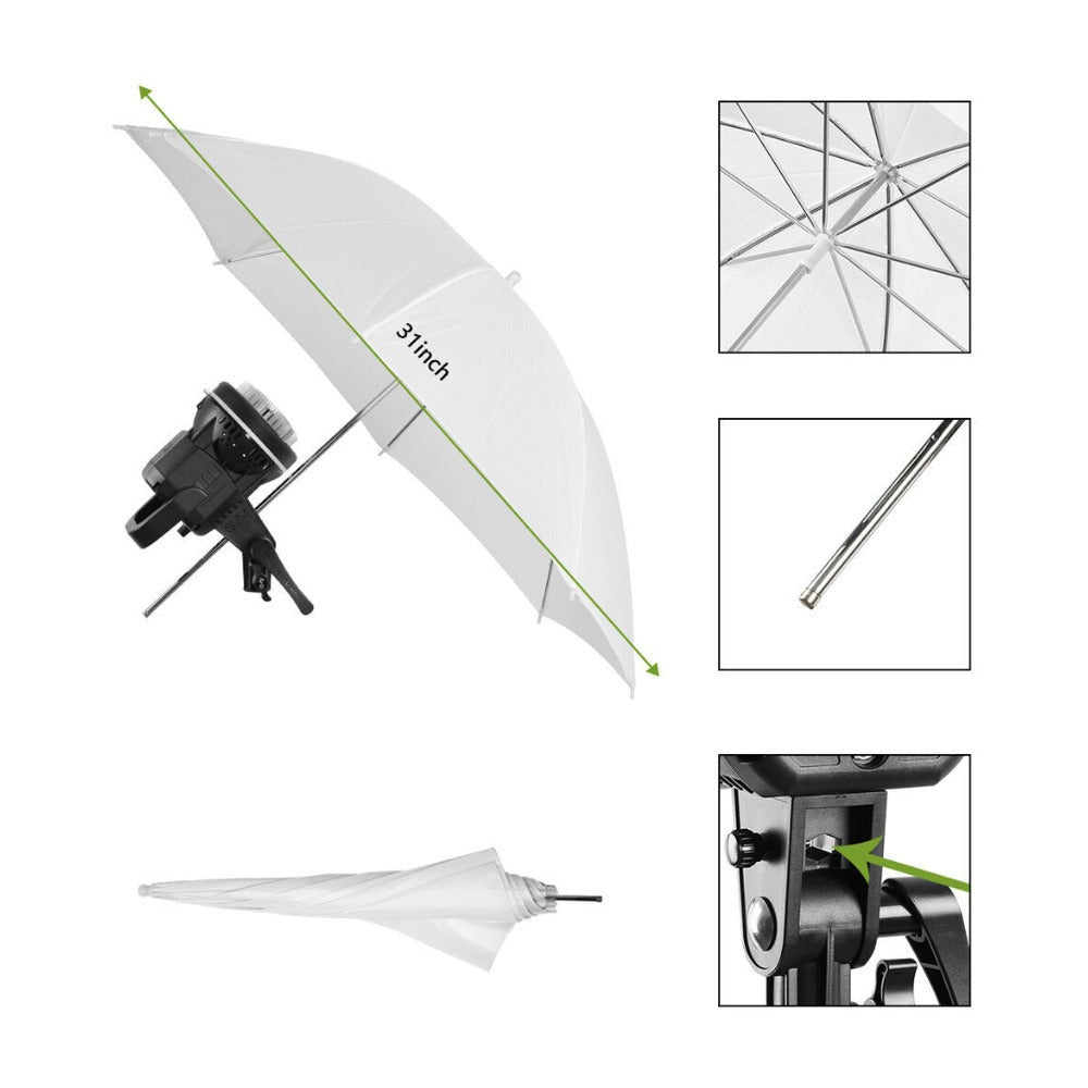 GVM LED Video Soft Light Daylight-Balanced LS-p80s LED 1-Light Kit with Umbrella