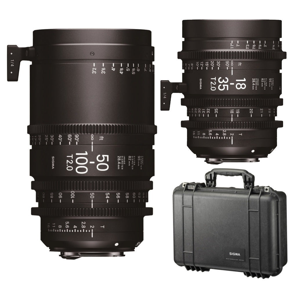 Sigma 18-35mm and 50-100mm for PL Mount Lenses with Case
