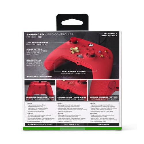 PowerA Enhanced Wired Controller for Xbox (Red)