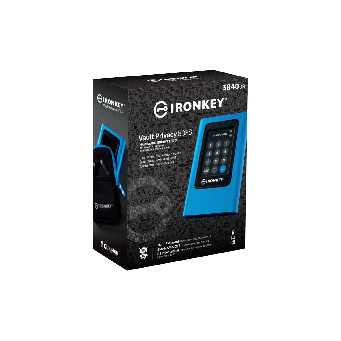Kingston 3.8TB IronKey Vault Privacy 80 XTS-AES 256-bit Encrypted External SSD