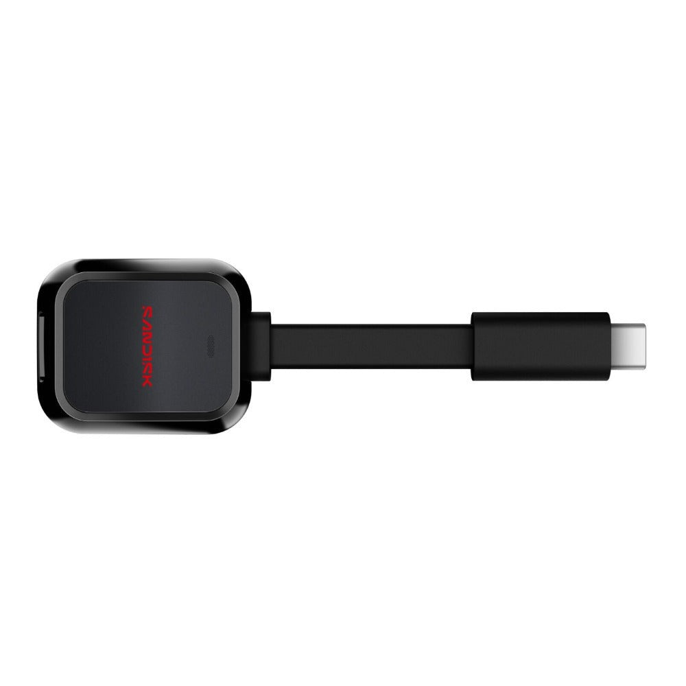 SanDisk QuickFlow USB-C MicroSD Card Reader with 5.3K 4K Video Transfers (Black)