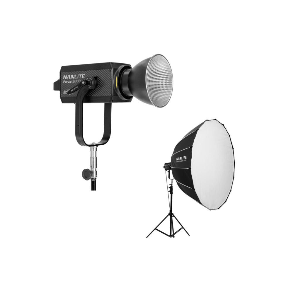 Nanlite Forza 500B II with 59-Inch Parabolic 150 Softbox and Bowens Mount
