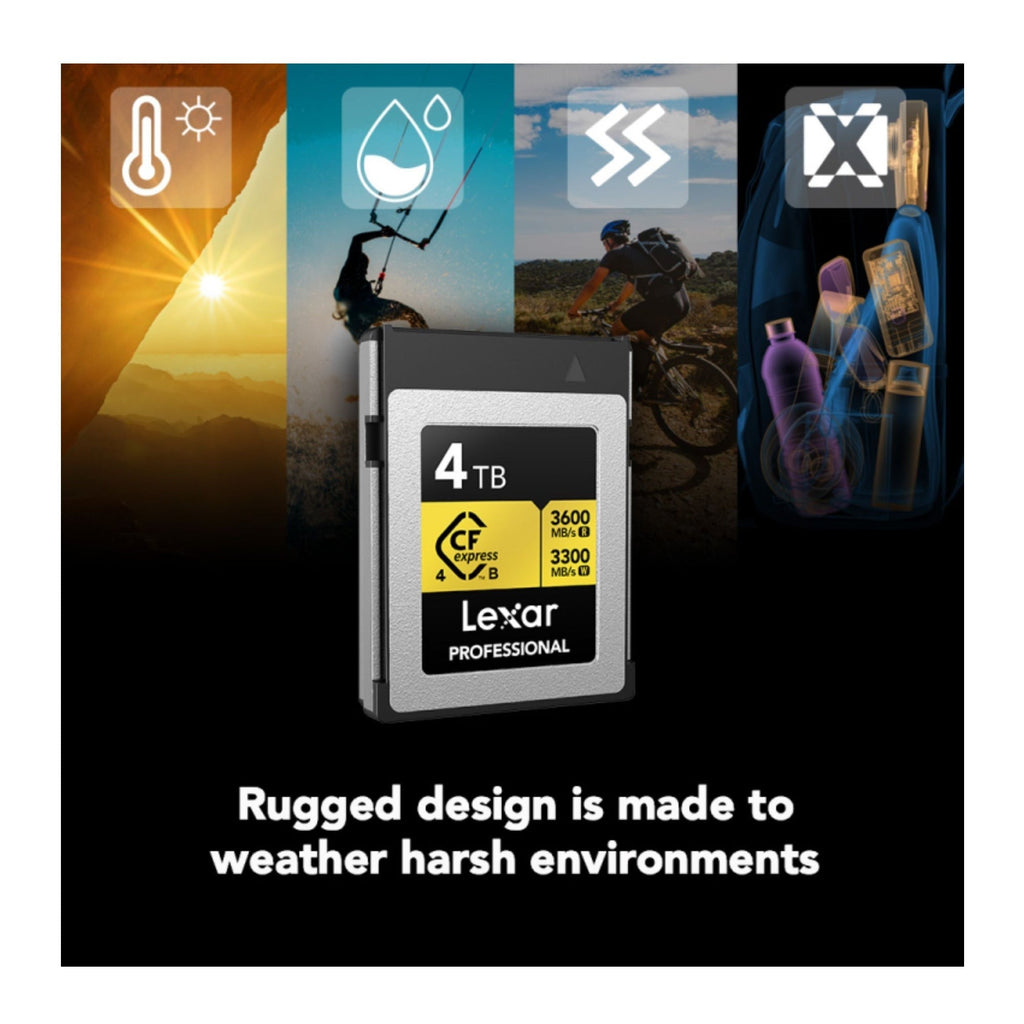 Lexar 4TB Professional GOLD CFexpress 4.0 Type B Memory Card
