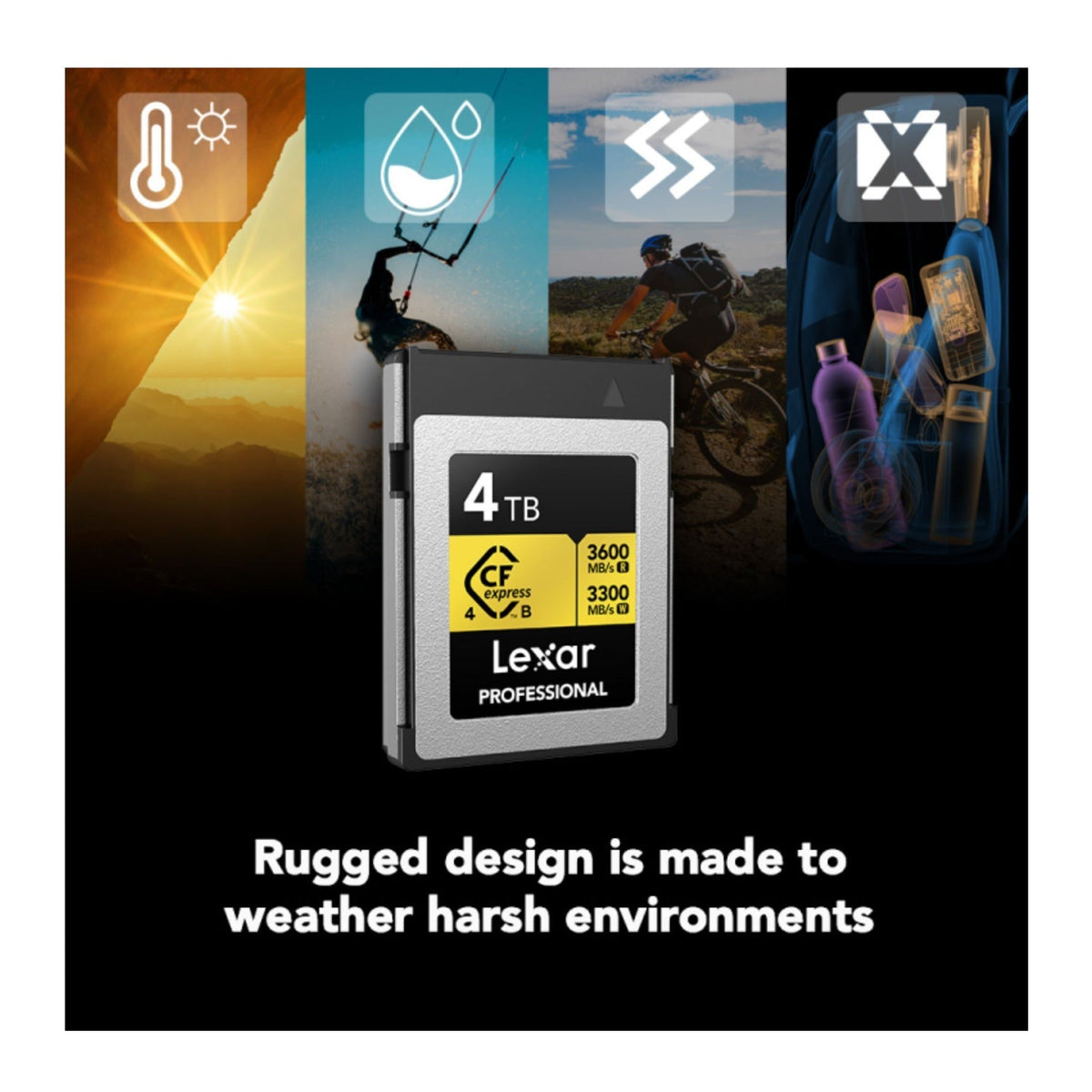 Lexar 4TB Professional GOLD CFexpress 4.0 Type B Memory Card