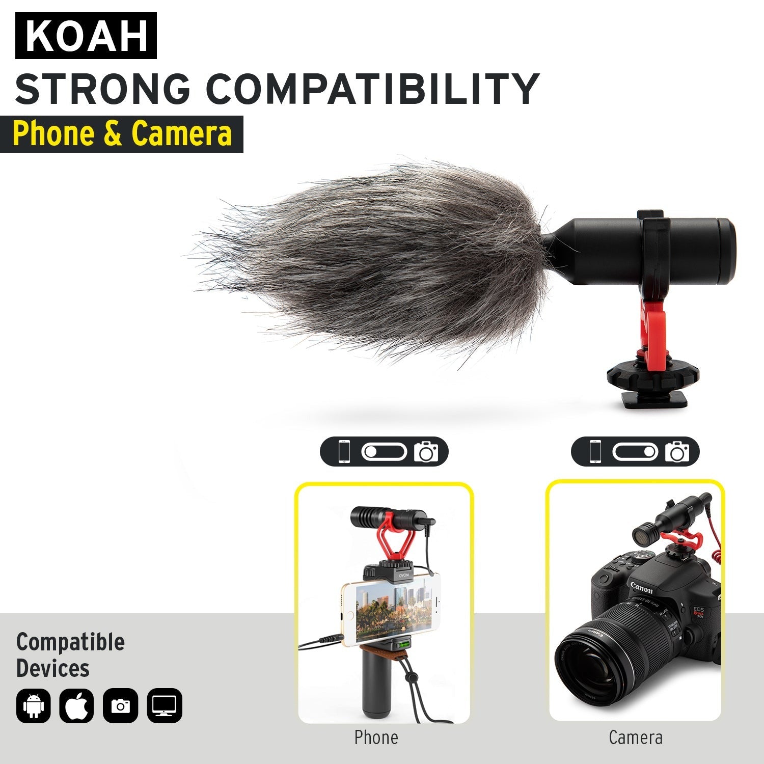 Koah Simah Condenser Microphone for Digital Cameras
