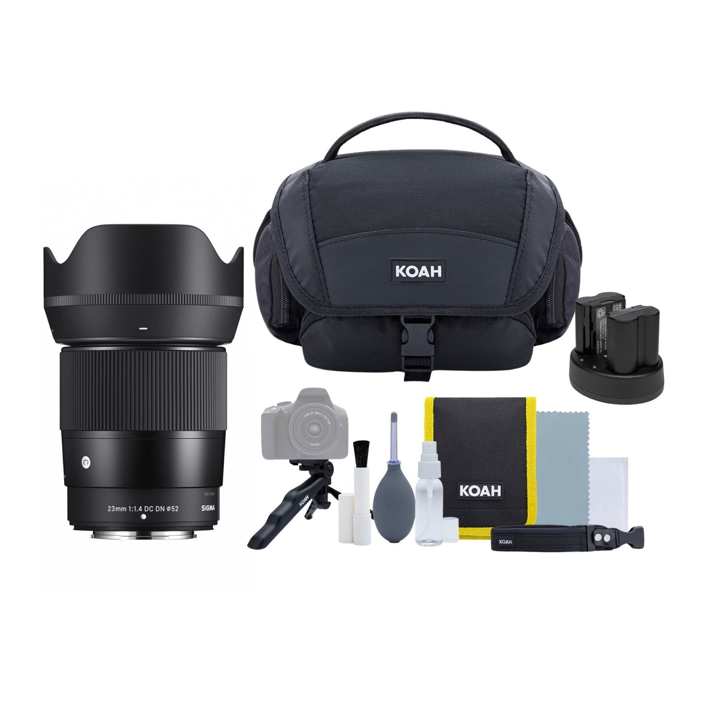 Sigma 23mm F1.4 DC DN Contemporary Lens for Fujifilm X-Mount Travel Bundle