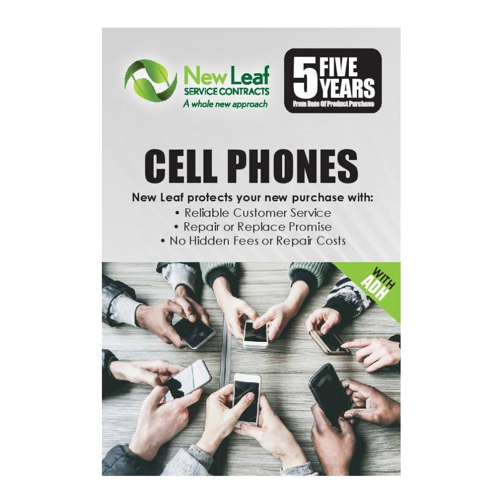 New Leaf 5-Year Cell Phones Service Plan with ADH for Products Retailing Under $750