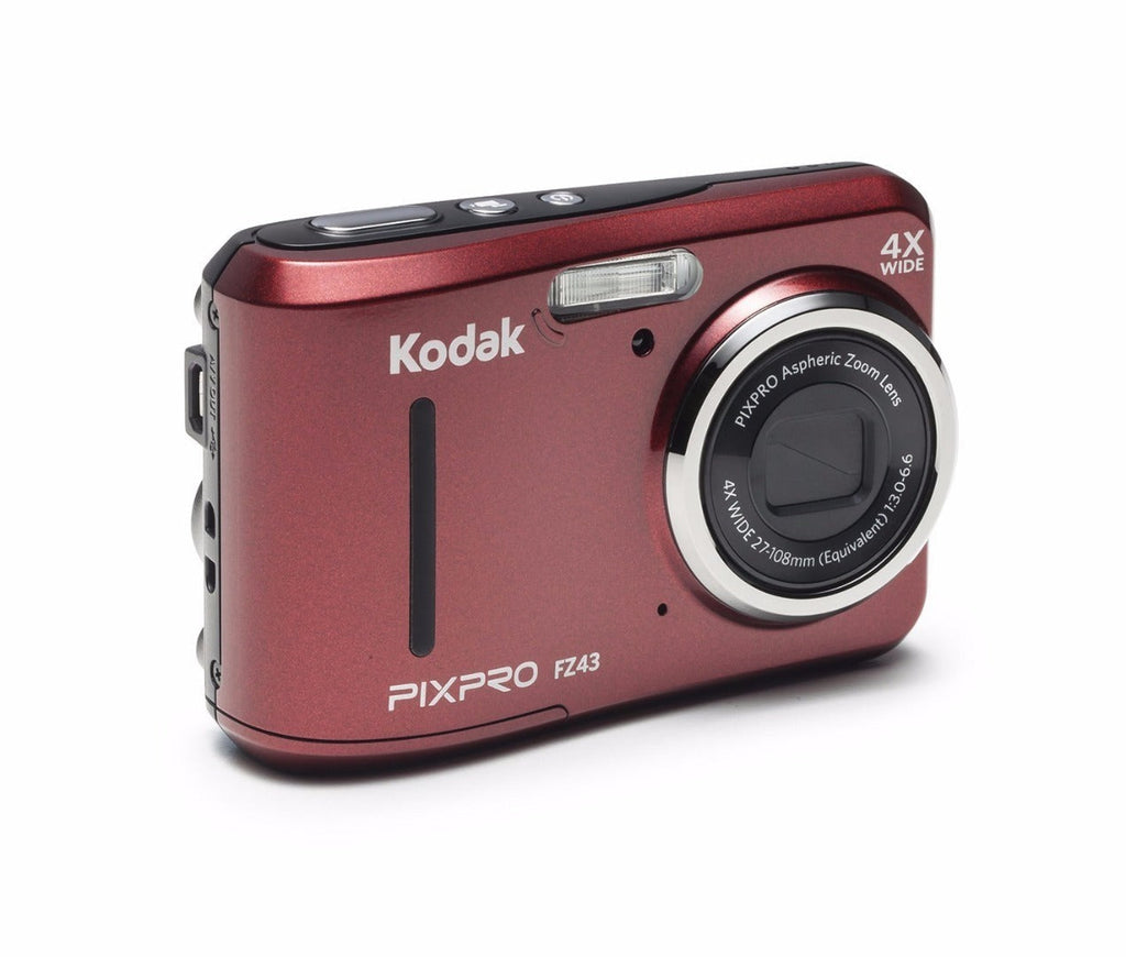 KODAK PIXPRO FZ43 16 MP Digital Camera (Red) with Camera Case Bundle