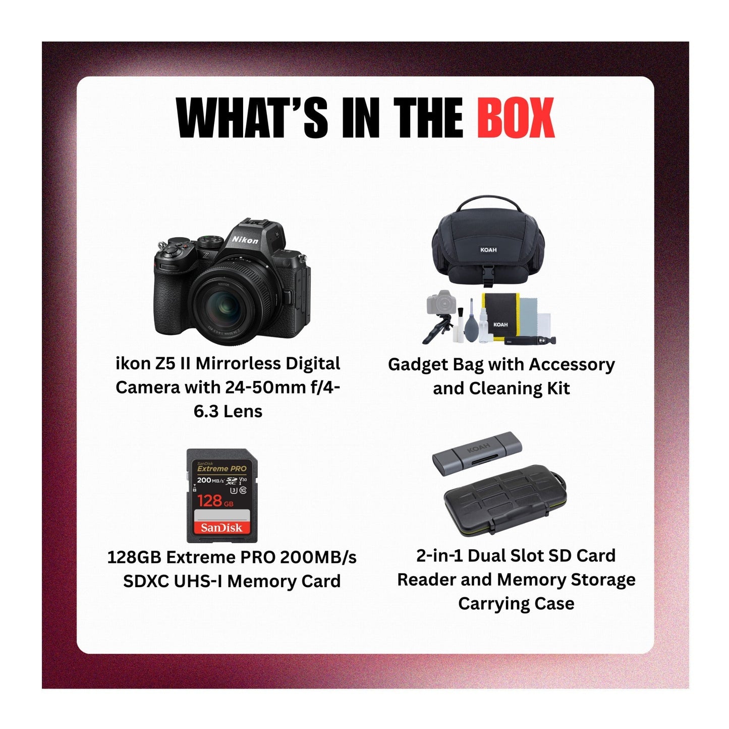 Nikon Z5 II Mirrorless Digital Camera with 24-50mm f/4-6.3 Lens Bundle