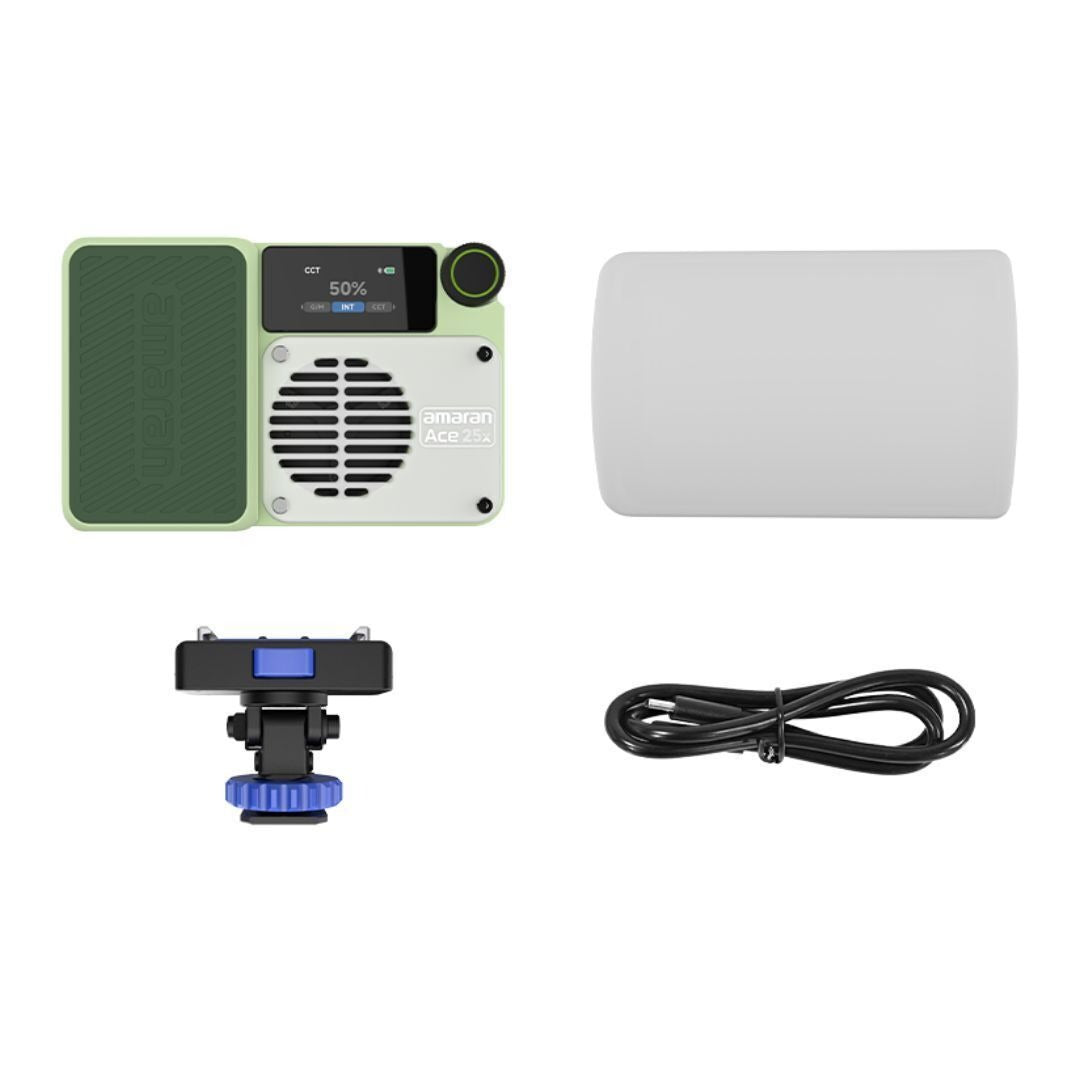 amaran Ace 25x Bi-Color LED Light with Ace Lock Quick-Release Mount and Optical Design (Green)