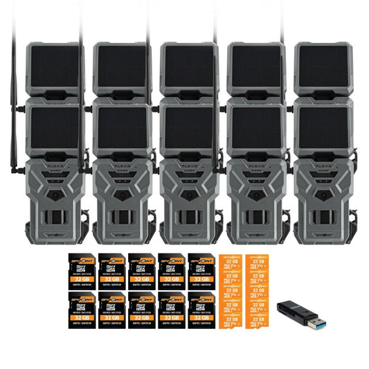 Spypoint FLEX-S DARK Cellular Night Vision Trail Camera (10 Pack) Bundle