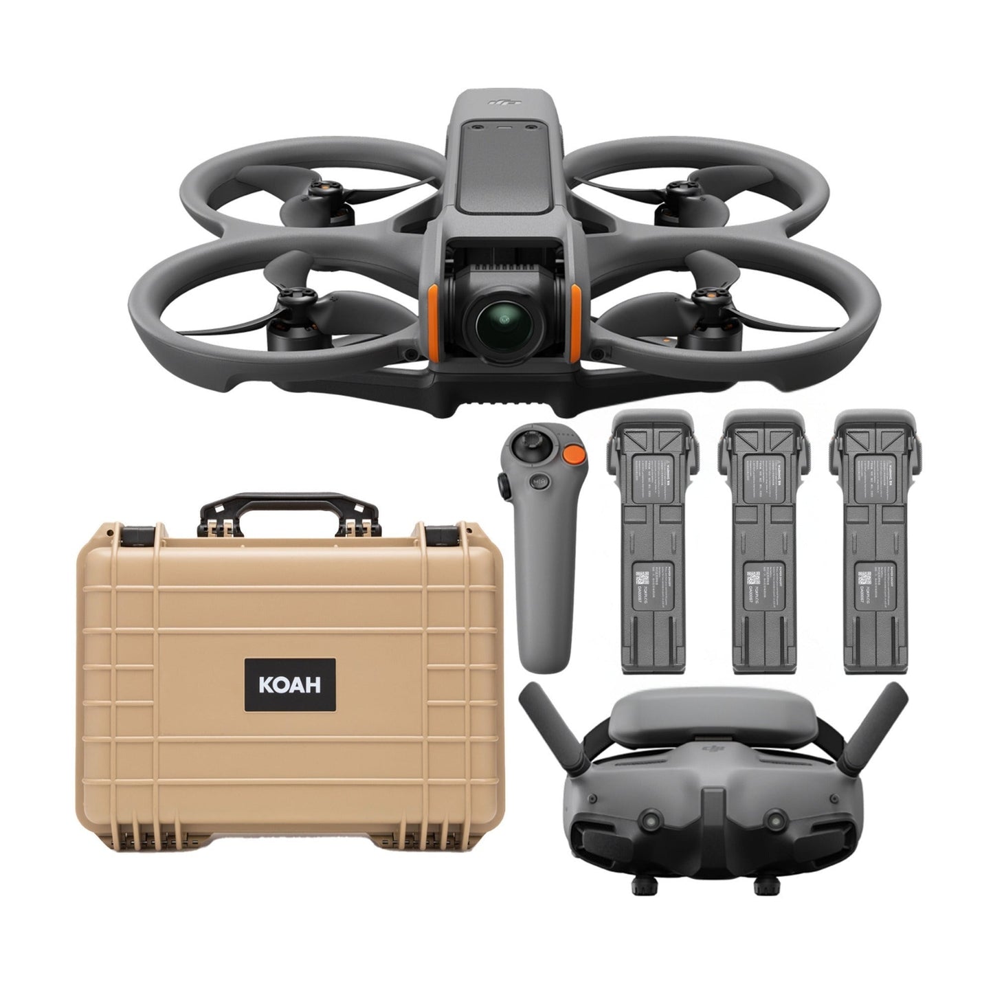 DJI Avata 2 Fly More Combo (Three Batteries) with Weatherproof Hard Case Bundle