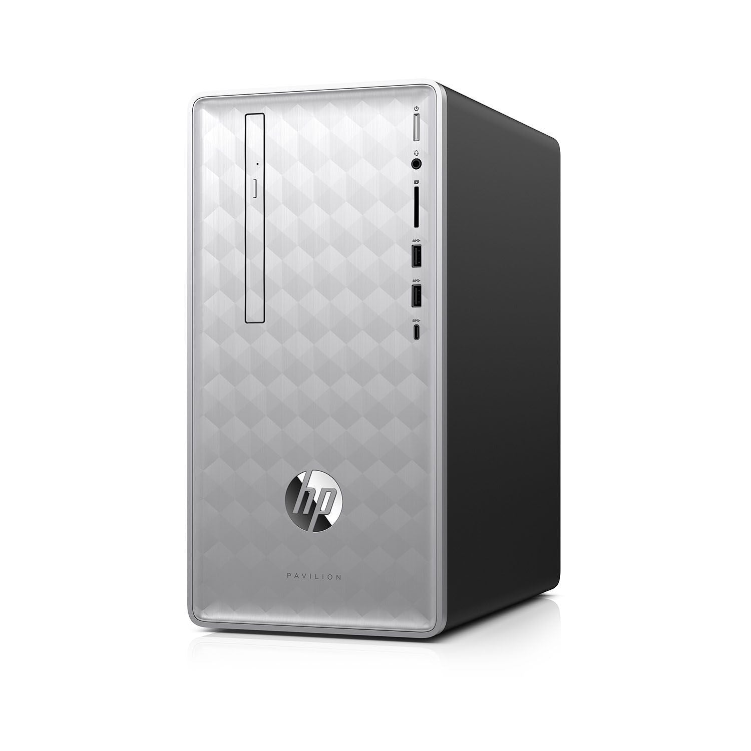HP Pavilion 590 Desktop PC, Intel Core i7-8700, 16GB RAM, 2TB HDD, AMD Radeon 2GB, Windows 10 (Certified Refurbished)
