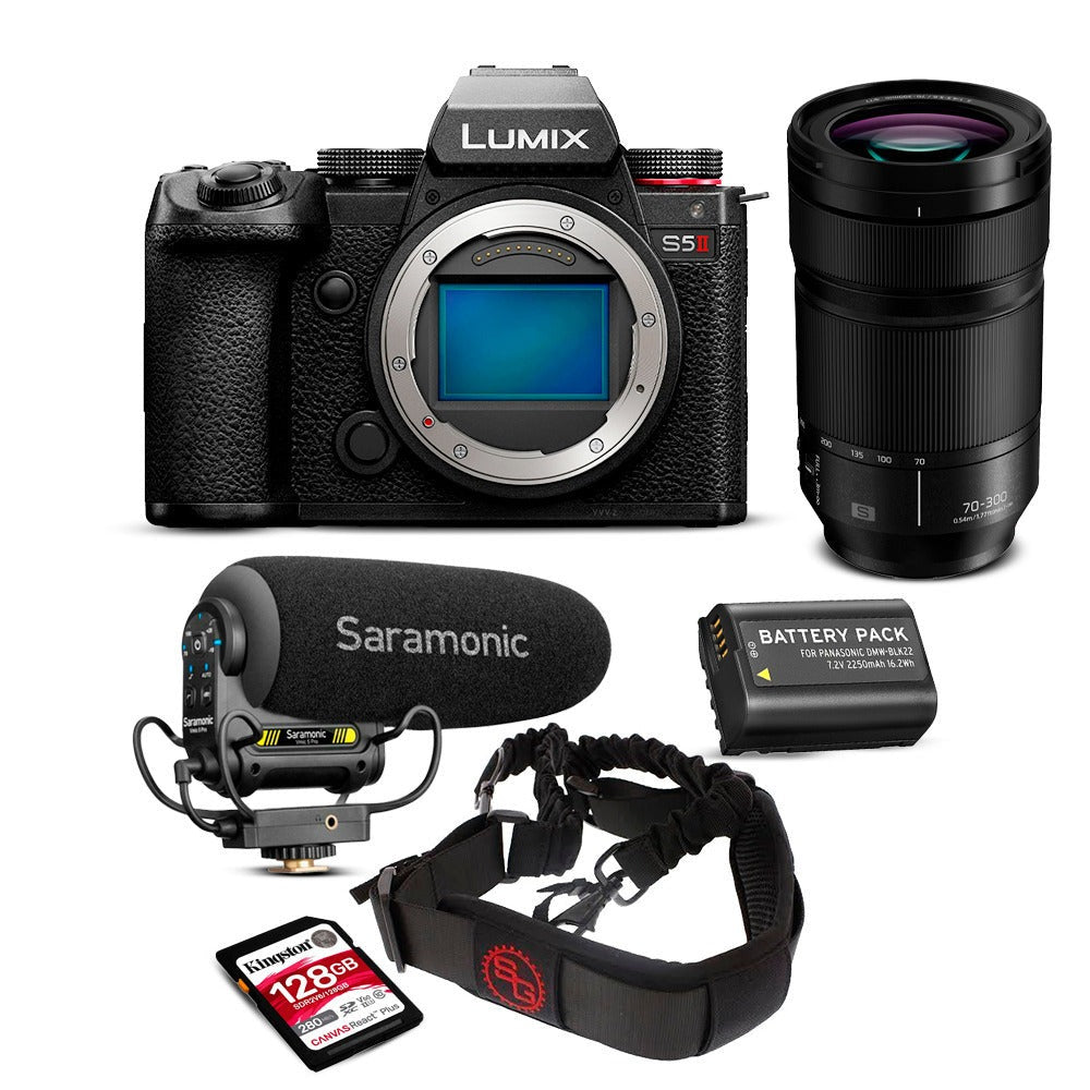 Panasonic LUMIX S5II Hybrid Full Frame Mirrorless Camera Body and Panasonic L Mount Lens Bundle