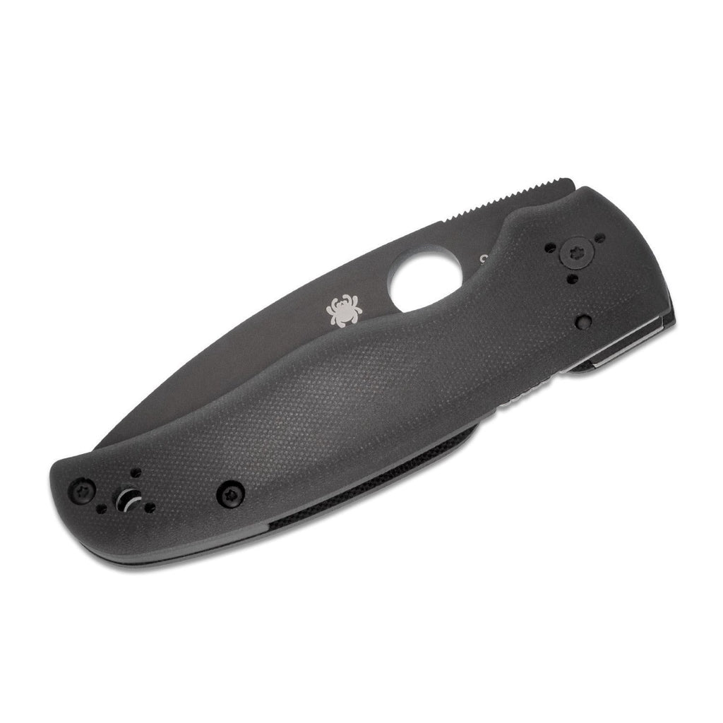 Spyderco Shaman Folding Knife 3.58-Inch Matte Black G10 Handle CPM-S30V Stainless Steel Blade
