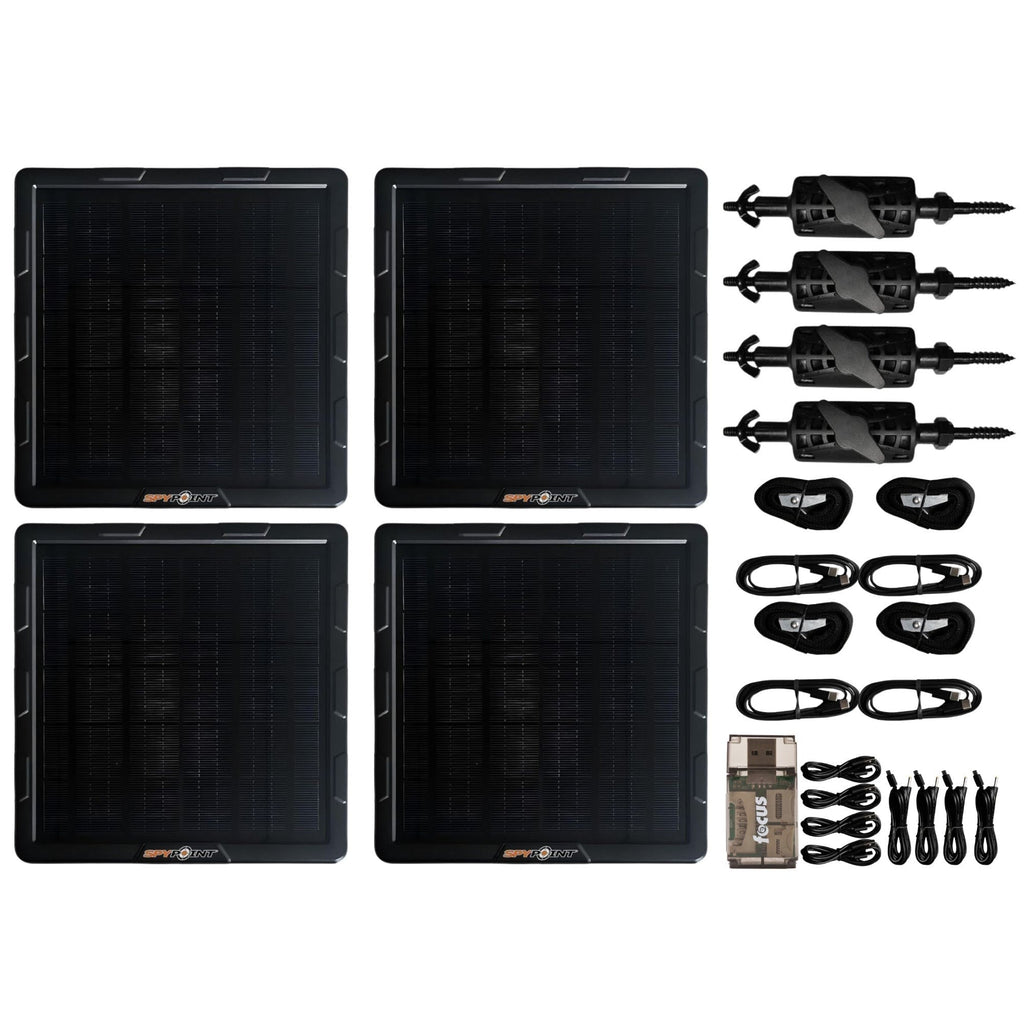 Spypoint SPLB-10 Compact Solar Panel with Heavy-Duty Mounting Arm and Card Reader Bundle