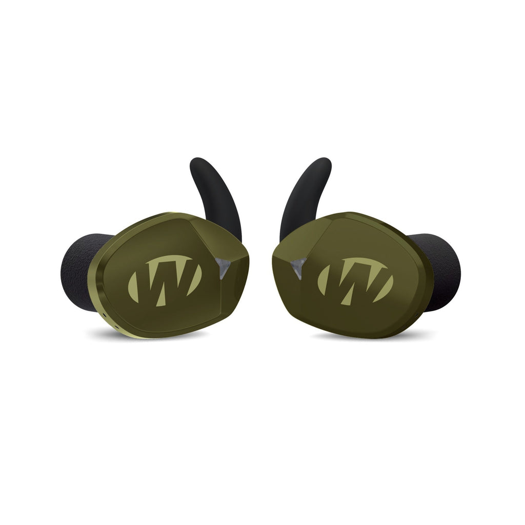 Walker's Silencer BT 2.0 Rechargeable Electronic Earbuds (OD Green) with Glasses