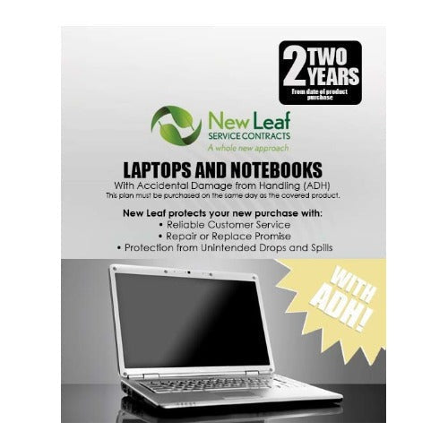 New Leaf 2-Year Laptops/Notebooks Service Plan with ADH for Products Retailing Under $4000