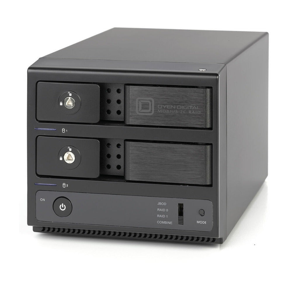 Oyen Digital Mobius 2C 24TB 2-Bay USB 3.2 Gen 2 RAID Array (2 x 12TB HDDs)