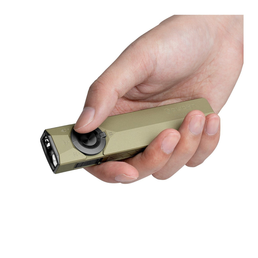 OLIGHT ArkPro Ultra EDC Flat Rechargeable Flashlight (Olive Green CW)