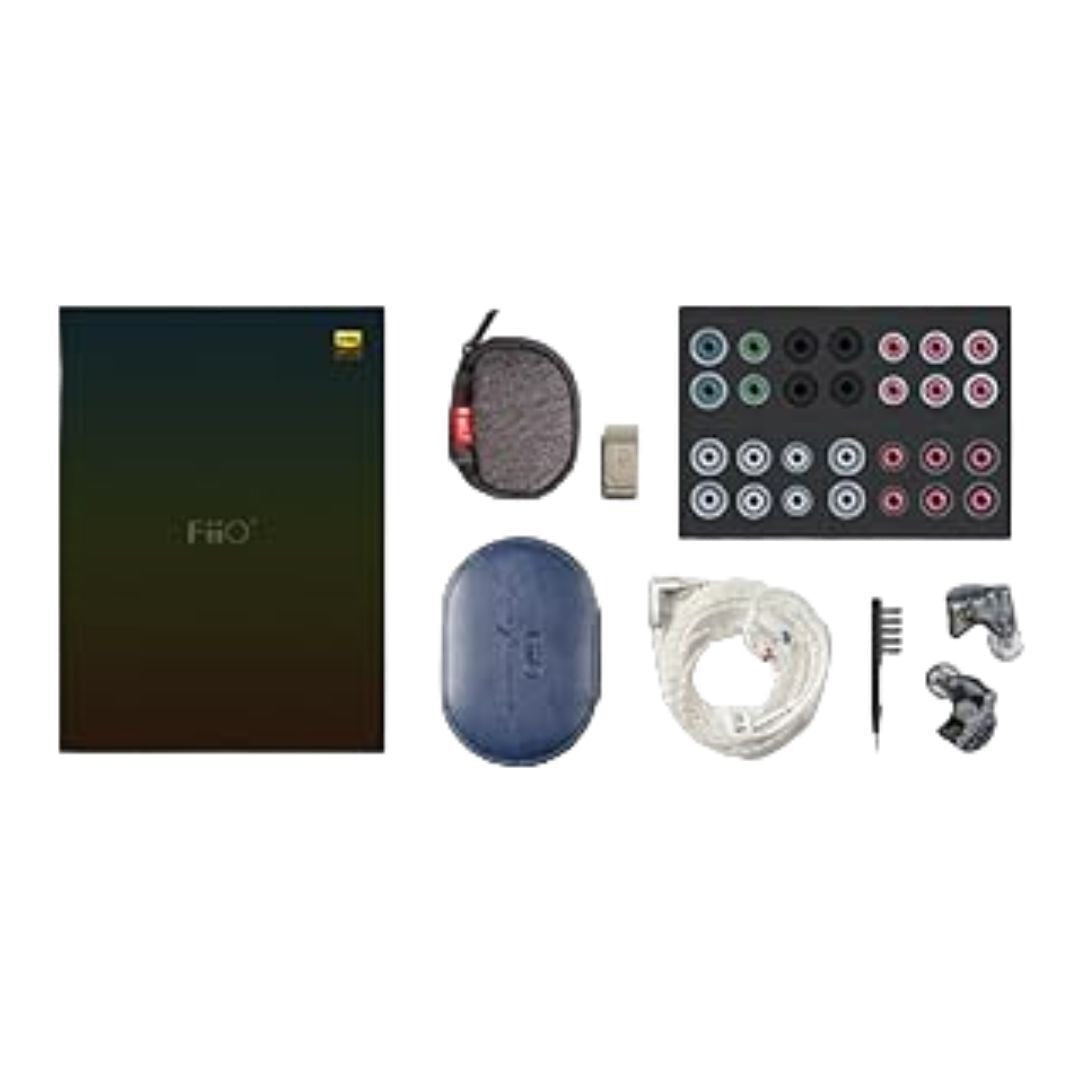 FiiO Balanced Armature In-Ear Monitor Earphones with Six Drivers and Four-Way Crossover (Black)