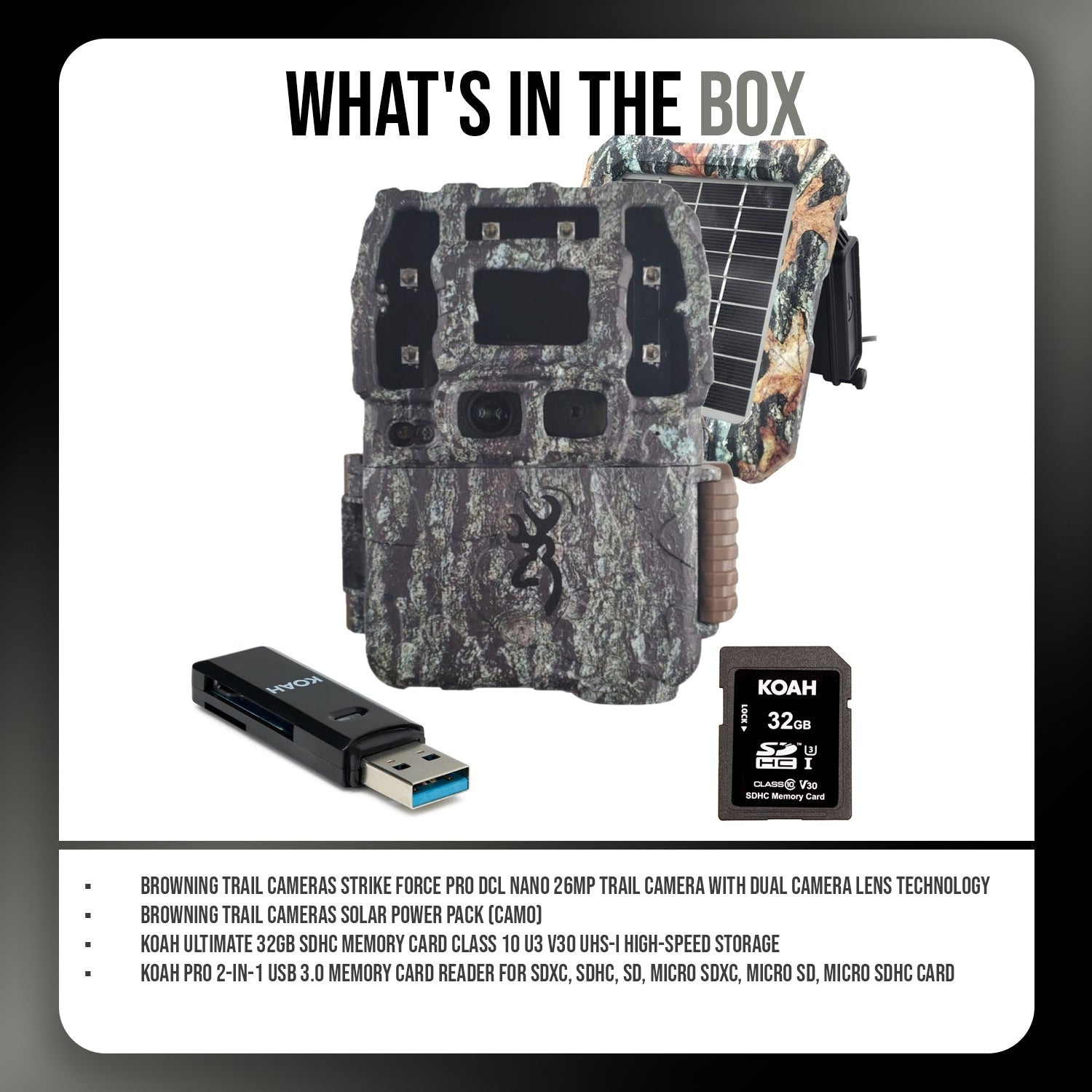 Browning Trail Camera Strike Force Pro DCL NANO with Accessories Bundle