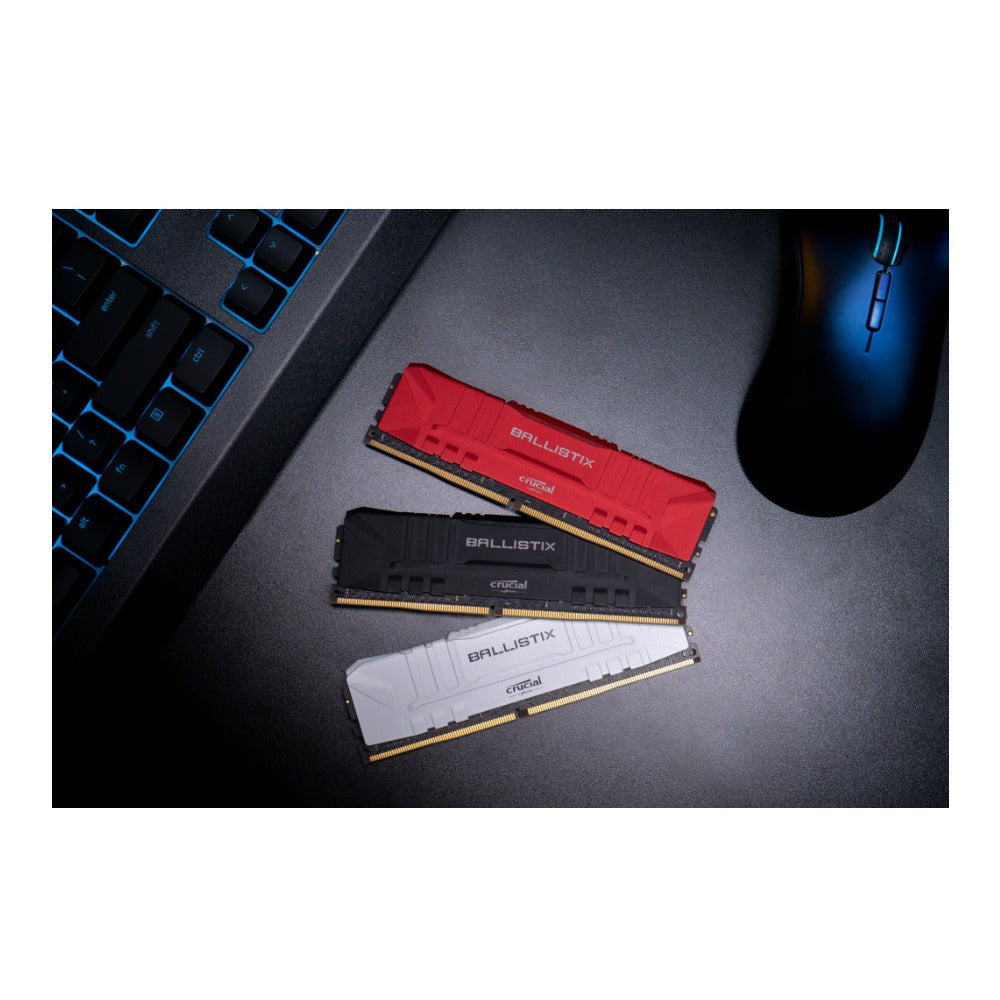 Crucial Ballistix CL16 UDIMM 32GB DDR4-2666 Gaming Memory Kit (2 x 16GB, White)