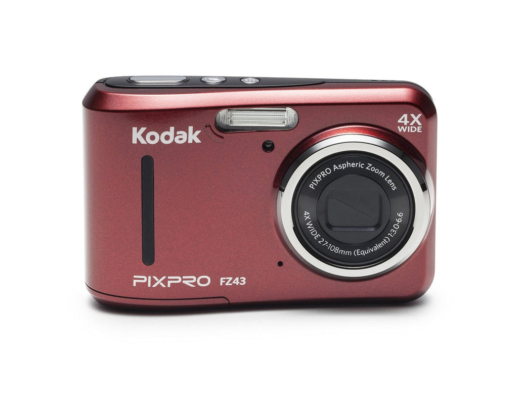 KODAK PIXPRO FZ43 16 MP Digital Camera (Red) with Camera Case Bundle