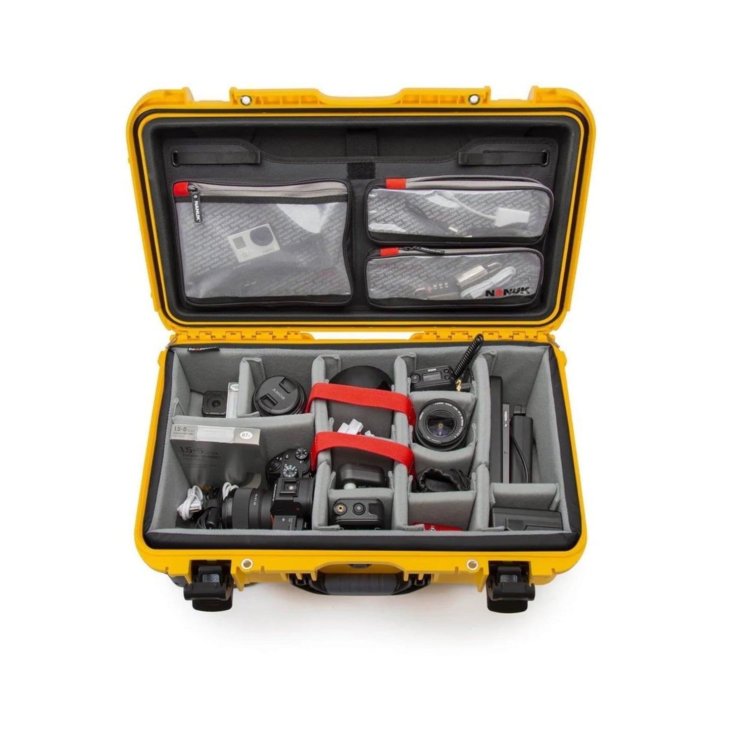 Nanuk 935 Pro Waterproof Hard Case with Lid Organizer and Wheels (Yellow)