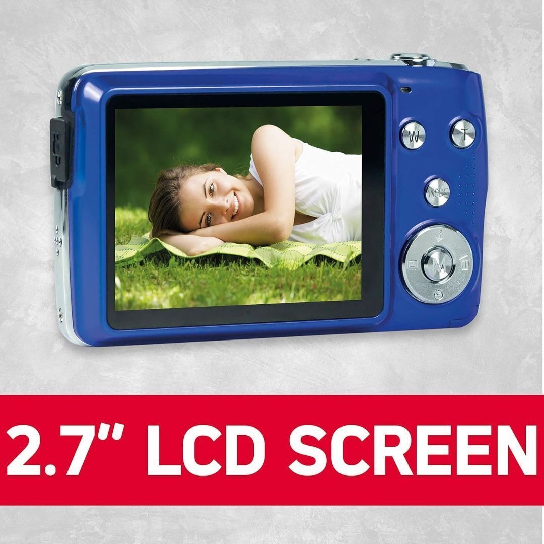AGFAPhoto DC8200 18MP Compact Digital Camera with 8x Optical Zoom and 32GB Memory (Blue)