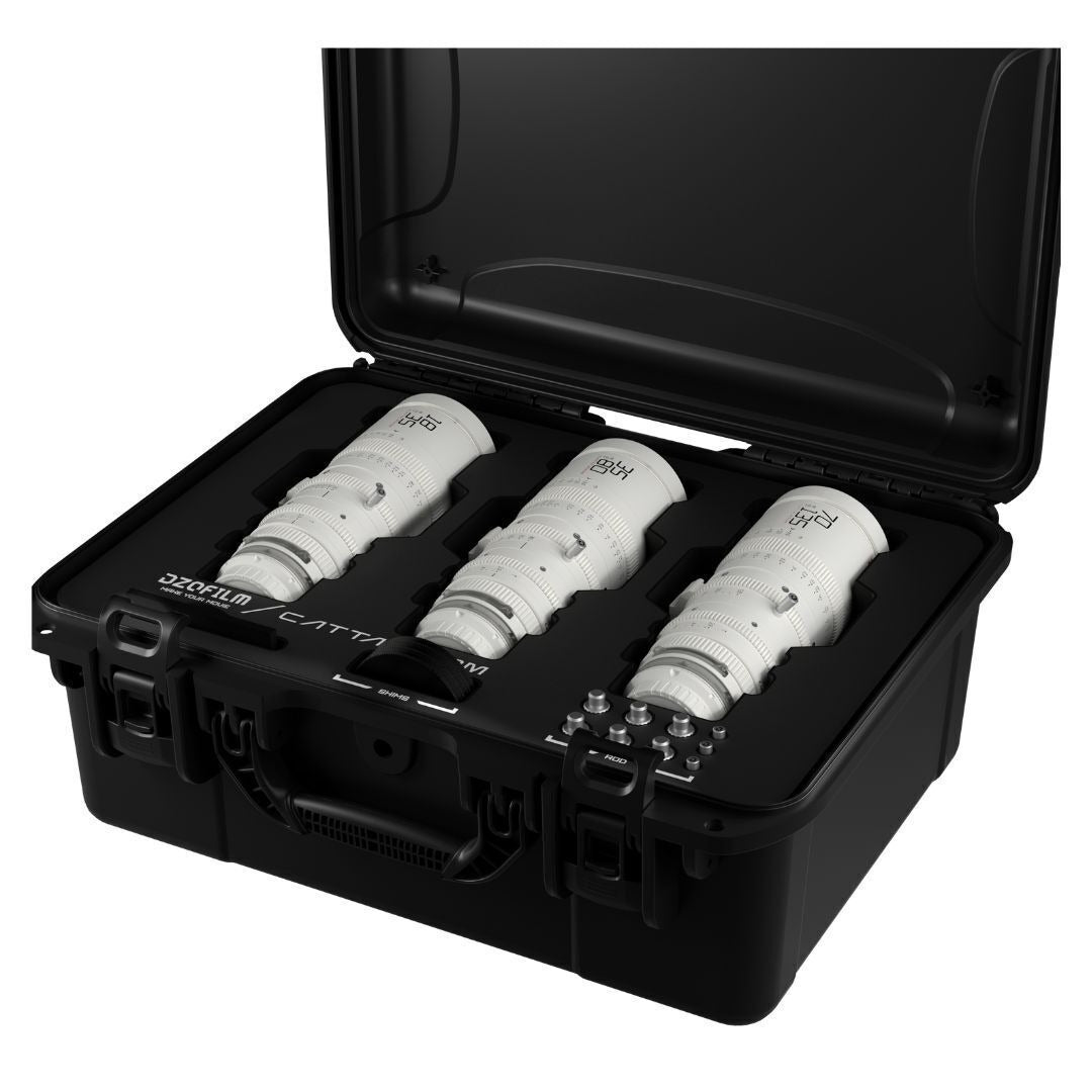 DZOFilm Catta FF 18 to 35mm, 35 to 80mm, and 70 to 135mm T2.9 Cine Zoom 3-Lens Bundle (White)