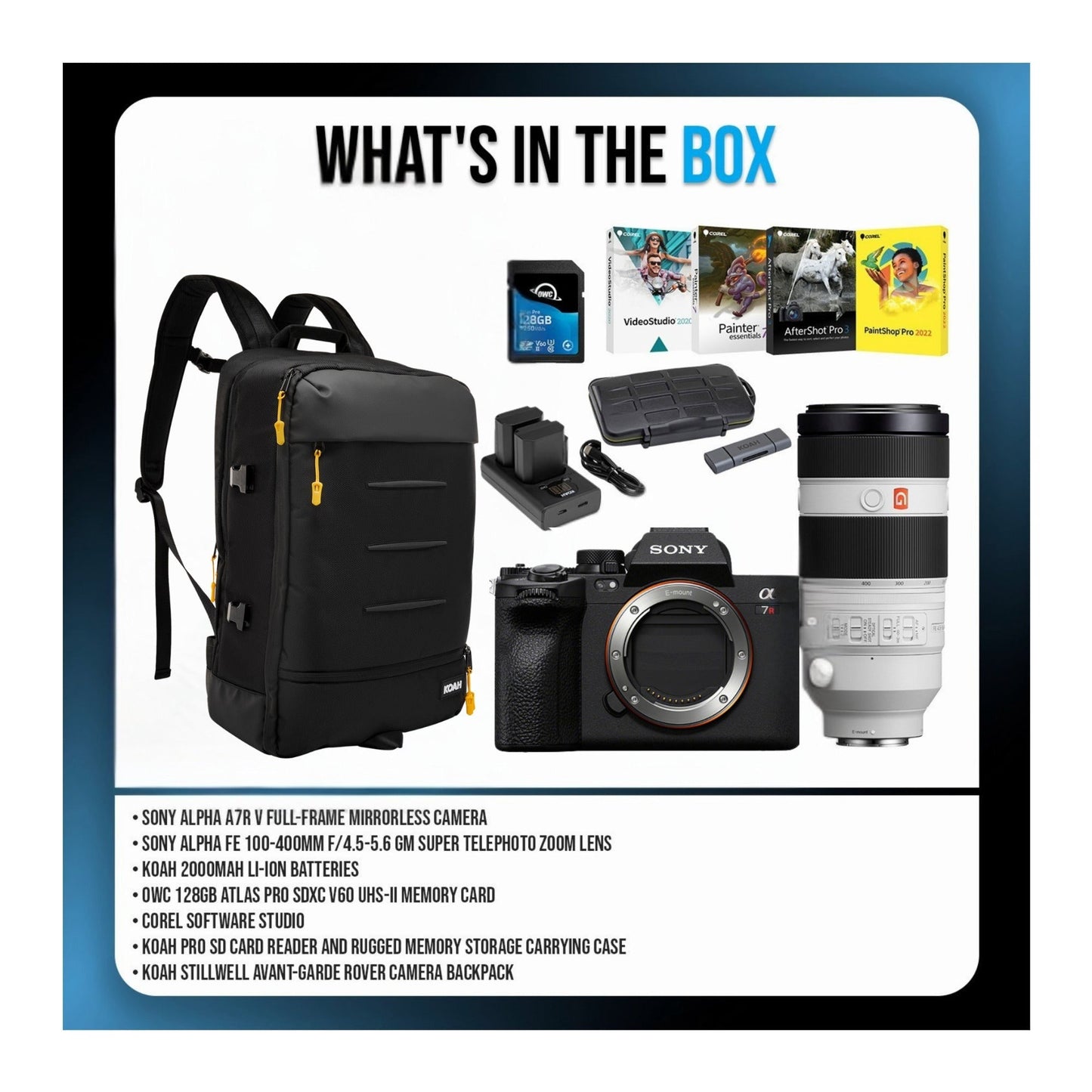 Sony a7R V Mirrorless Camera with 100-400mm f/4.5-5.6 GM OSS Lens Bundle