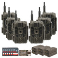 Stealth Cam 40MP Deceptor Max Cellular Trail Camera 6-Pack with Fieldmax Lithium 6-Pack Bundle