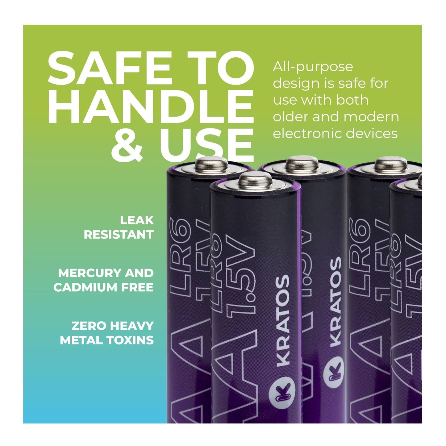 Kratos Power High-Performance Ultra Alkaline AA Batteries (10-Pack)