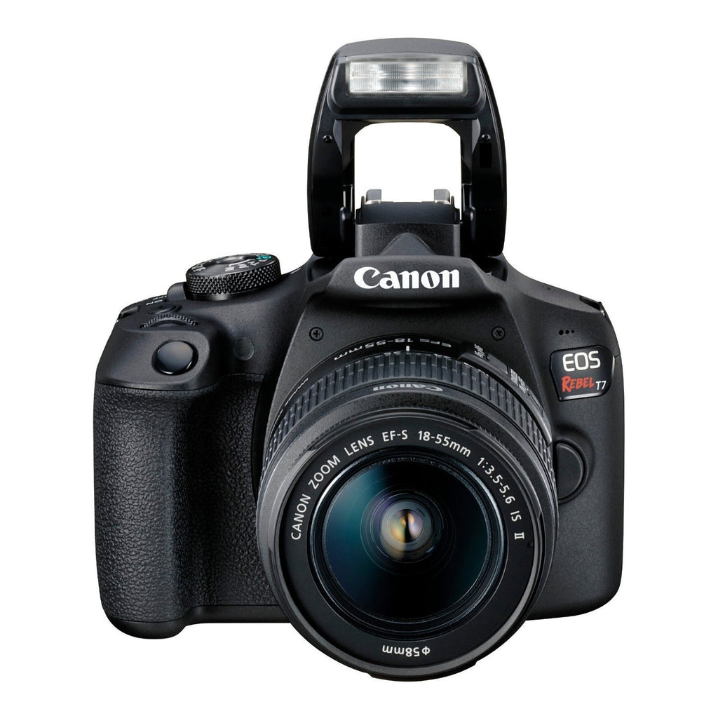 Canon EOS Rebel T7 DSLR Camera and EF-S 18-55mm IS II Lens Bundle (3 Items)