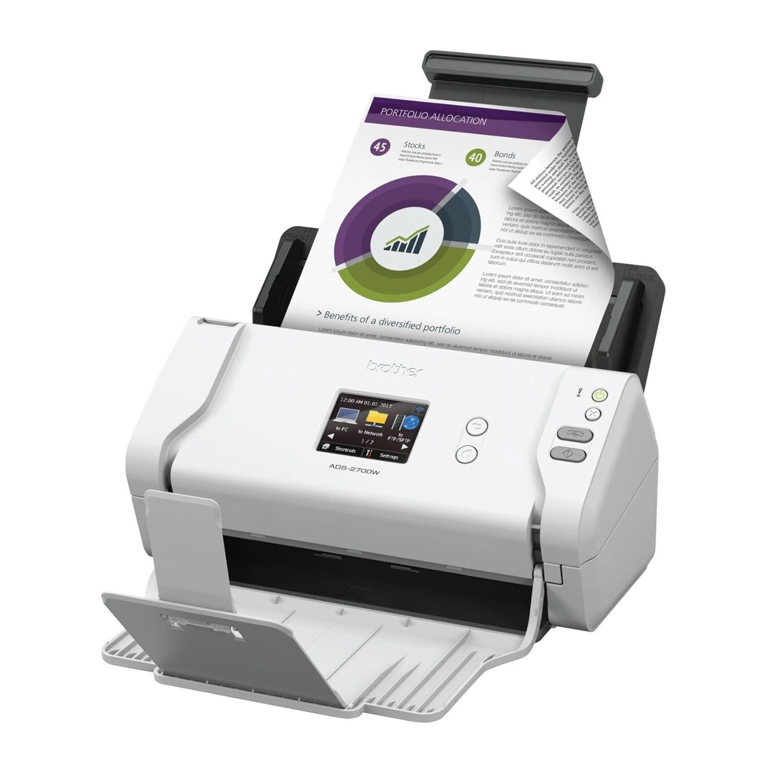 Brother ADS-2700W Cordless Sheetfed Scanner - 600 dpi Optical