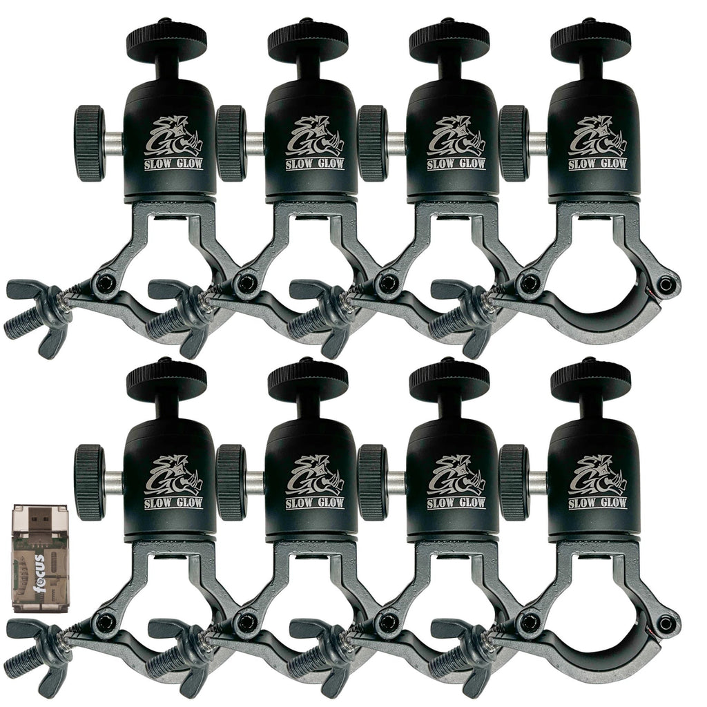 Slow Glow Maverick T-Post Trail Camera Mount with Adjustable Ball Head & Card Reader Bundle