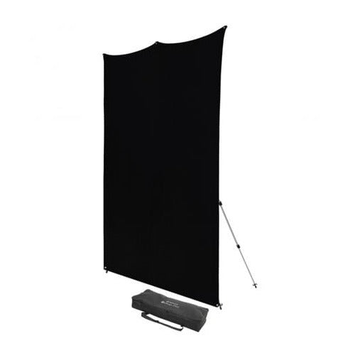 Westcott X-Drop Pro Wrinkle-Resistant Backdrop Kit Rich Black (8x8) Feet