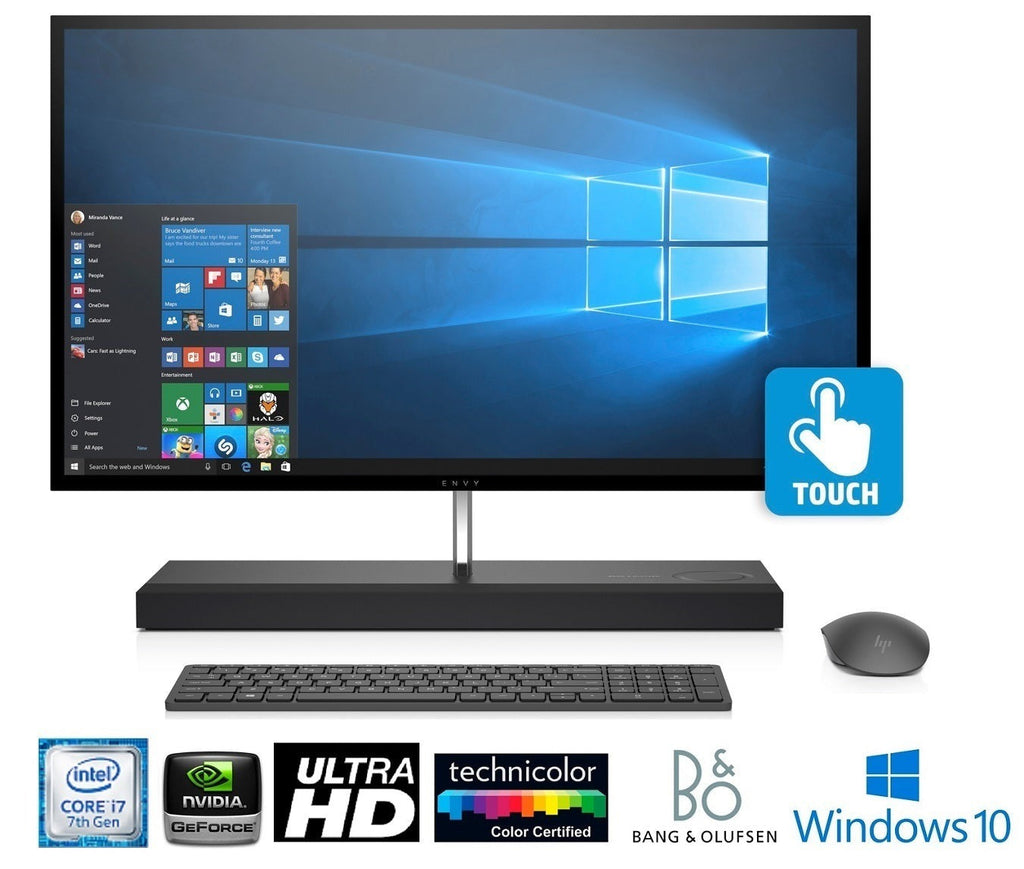 HP Envy 27" 4K UHD All-in-One Desktop, Intel Core i7-7700T, 2TB HDD + 256GB SSD (Refurbished)