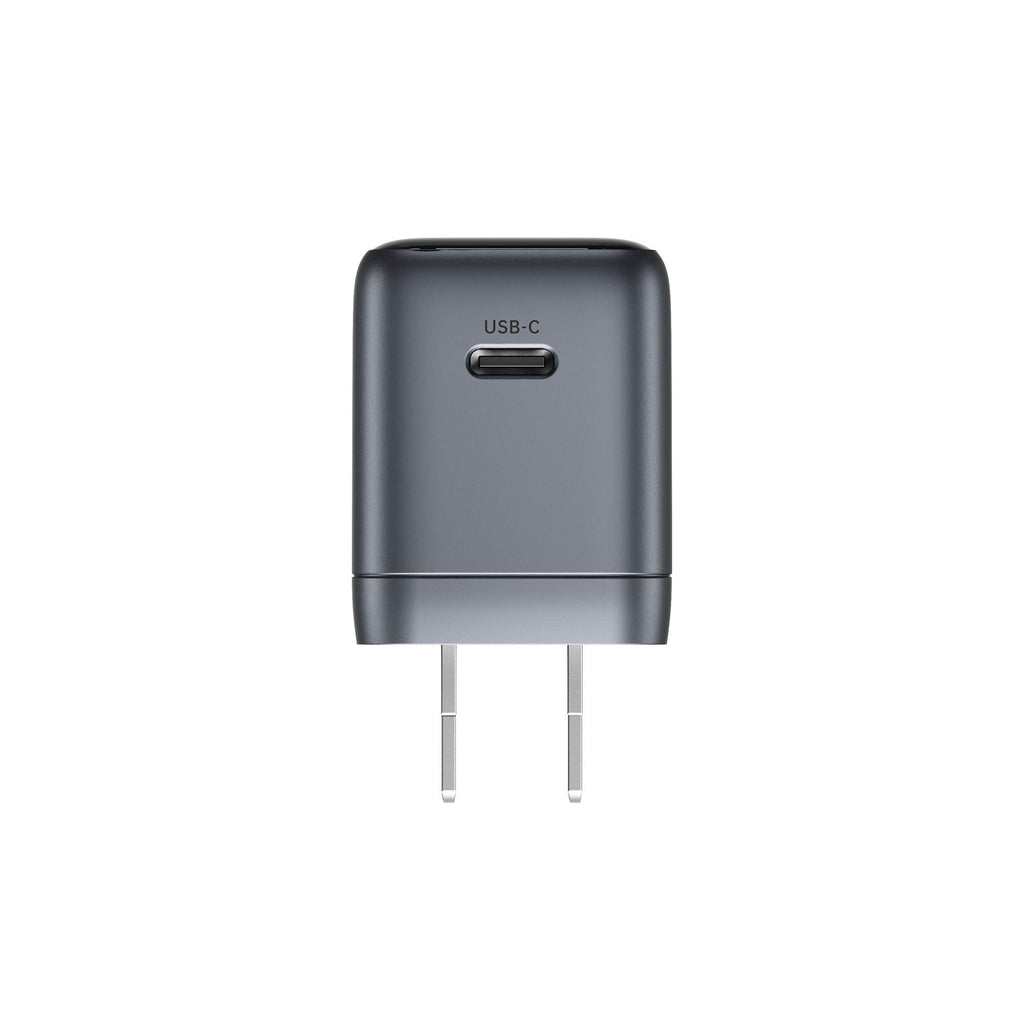 ReelCharge 45W Smart Wall Charger with USB-C Fast Charge Folding Plug (Gray)