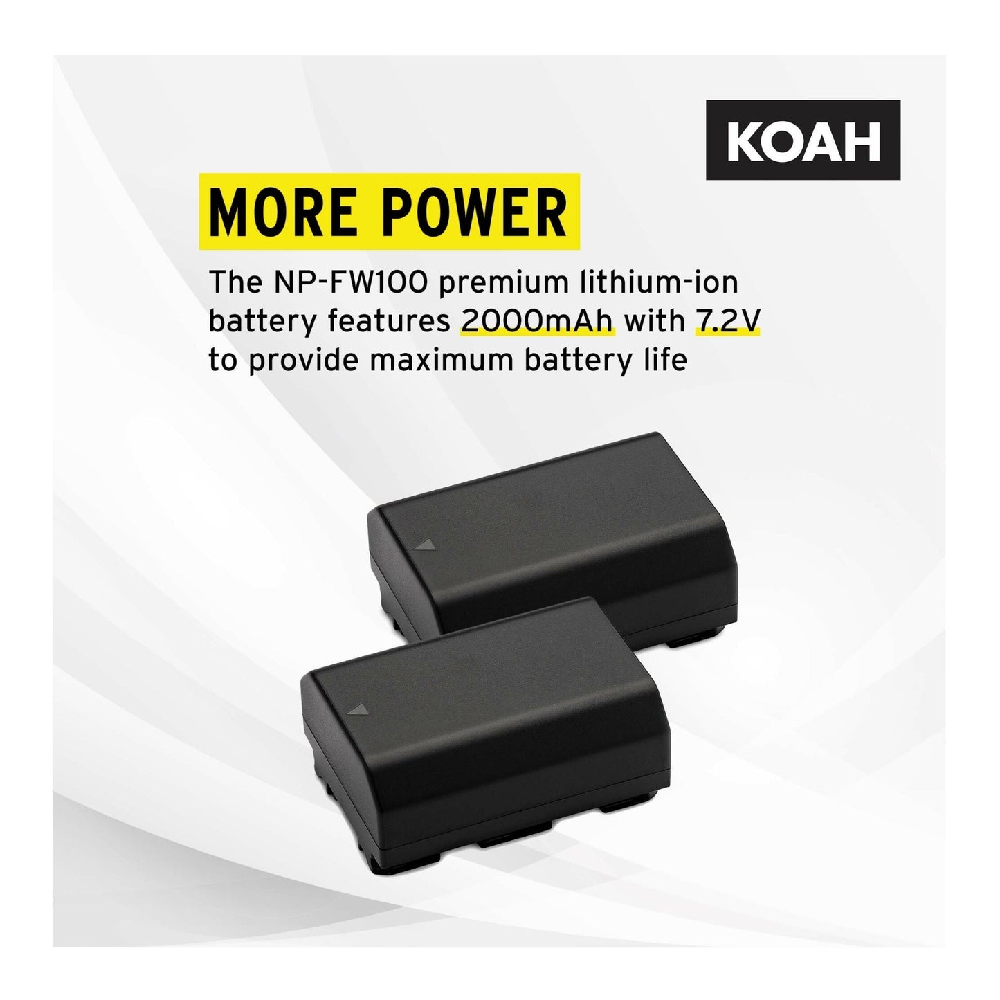 Koah PRO Sony NP-FZ100 Two-Pack Rechargeable 2000mAh Battery and Dual Charger
