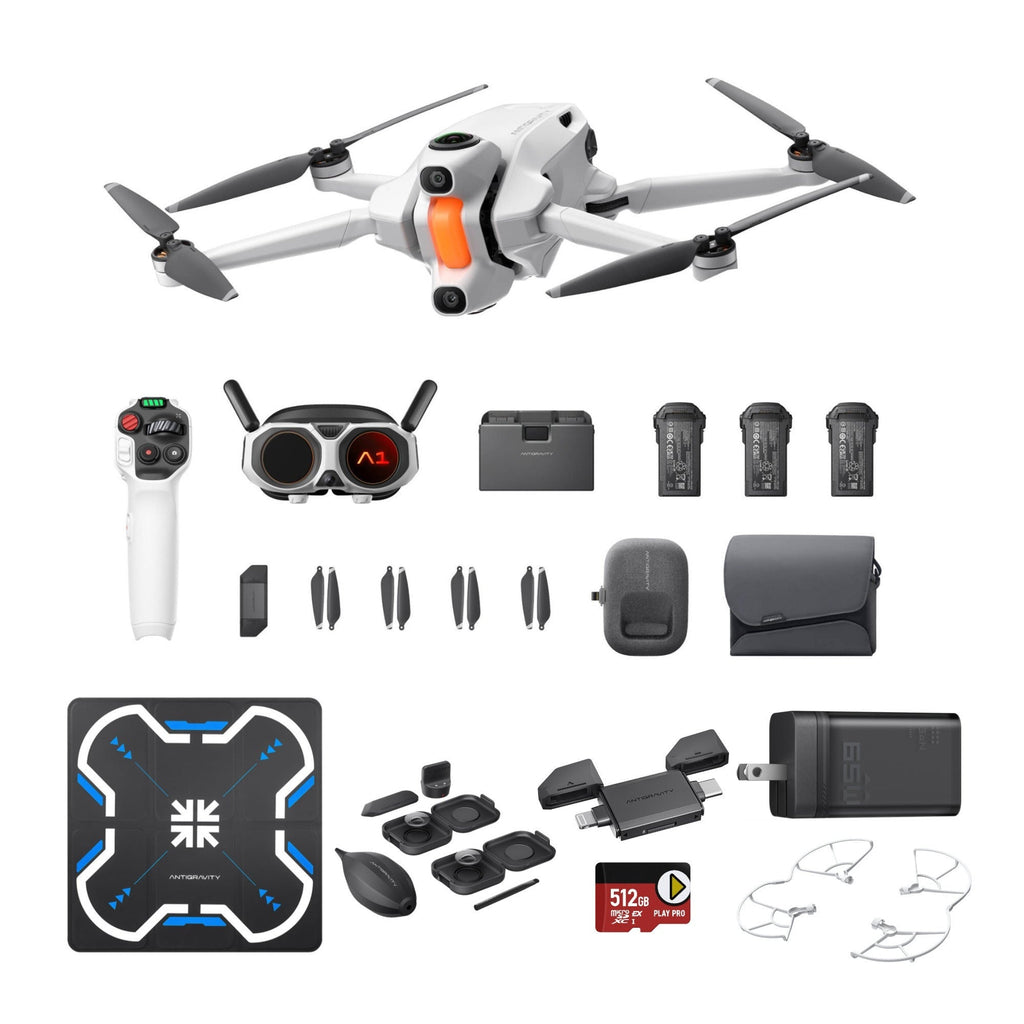 Antigravity A1 8K 360 Drone Infinity Bundle with 512GB Memory Card & Accessories