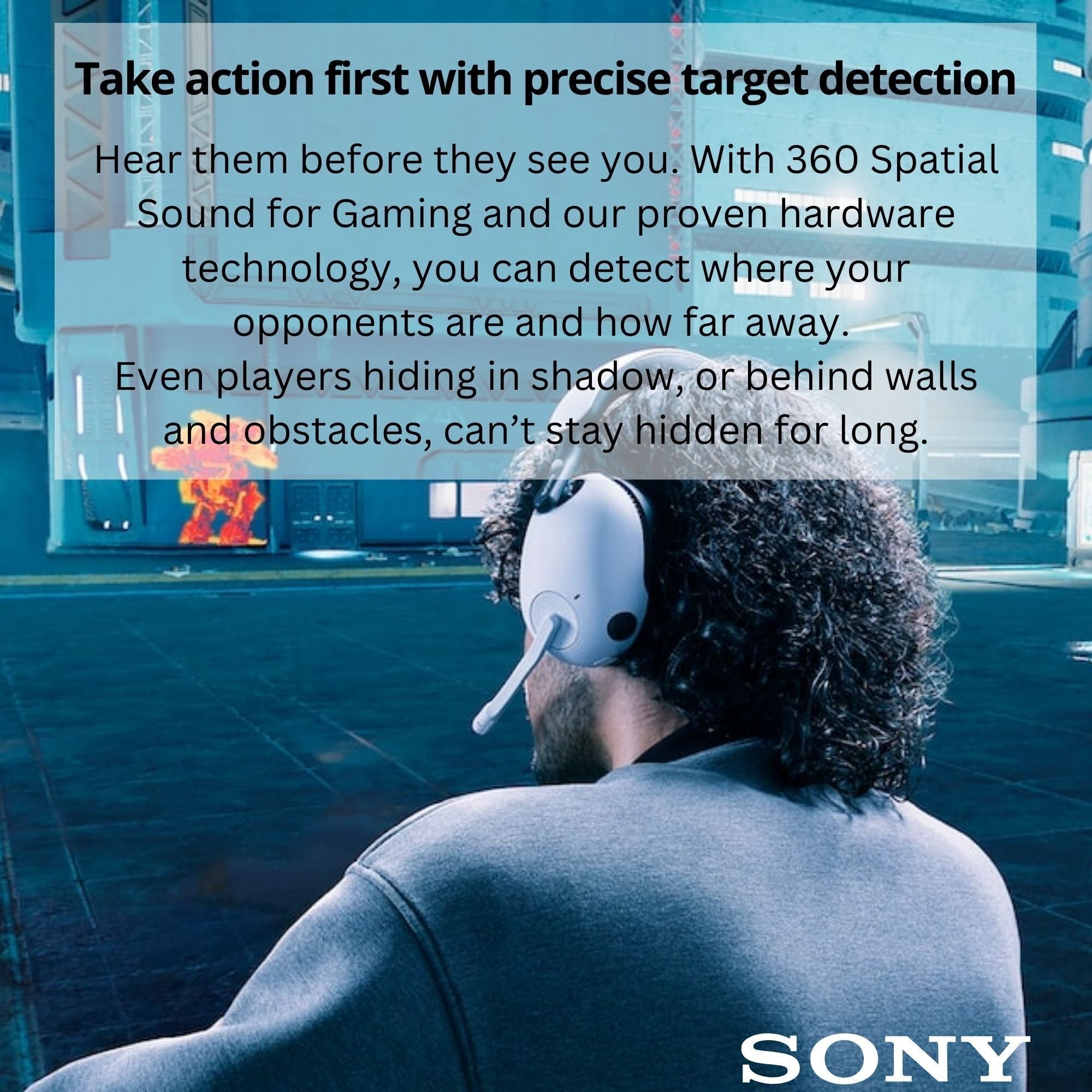 Sony INZONE H9 Wireless Noise Canceling Gaming Headset - Black (WH-GH900N) with Headphone Stand bundle