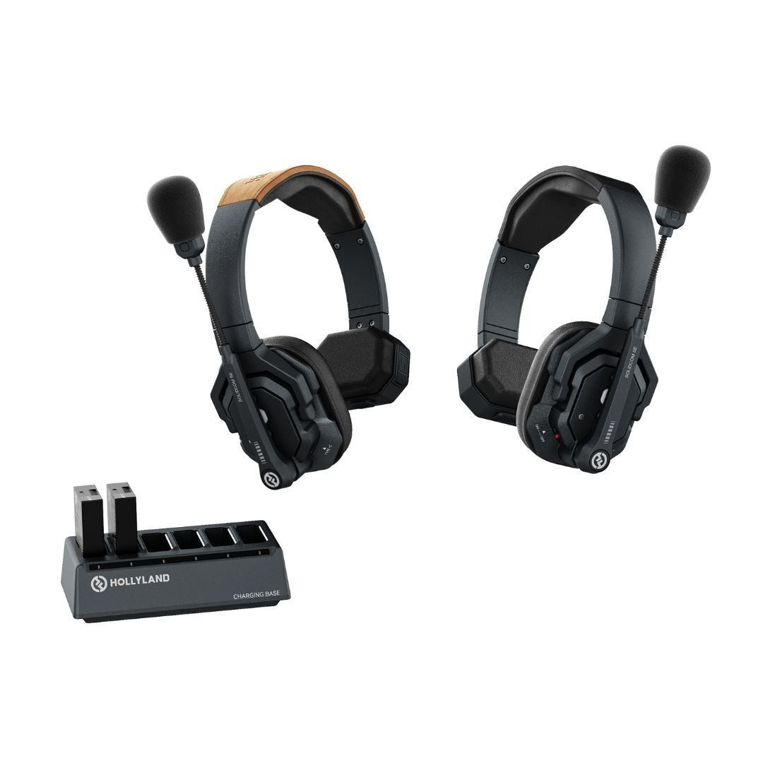 Hollyland Solidcom SE Global 2S 2.4 GHz 2-Person Water-Resistant Single-Ear Headset Intercom System