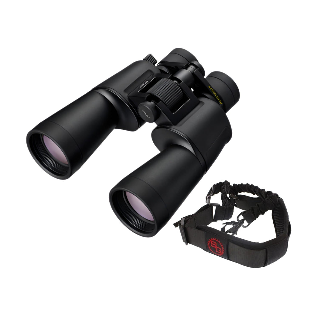 Nikon 10-22x50 Action Binoculars with Bungee Strap Bundle