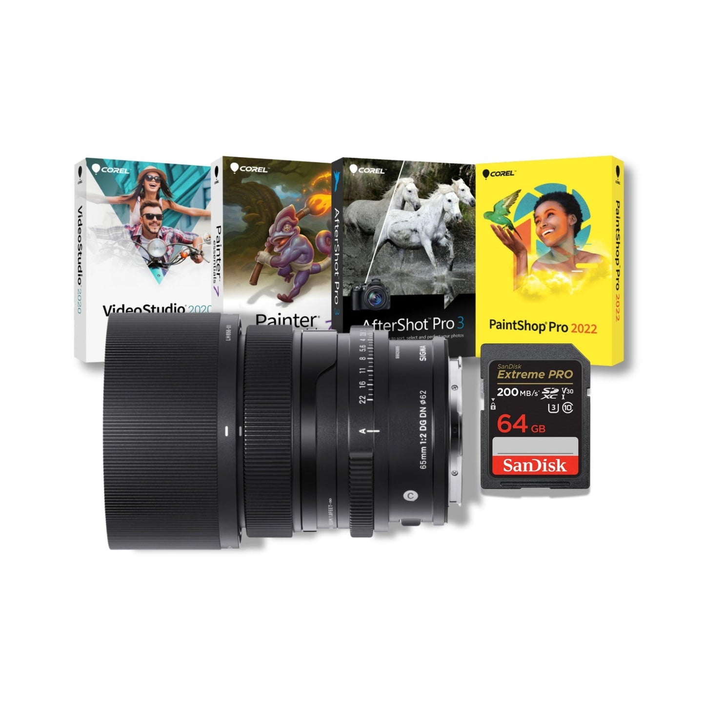 Sigma I Series 65mm f/2 DG DN Contemporary Lens (Sony E) Bundle