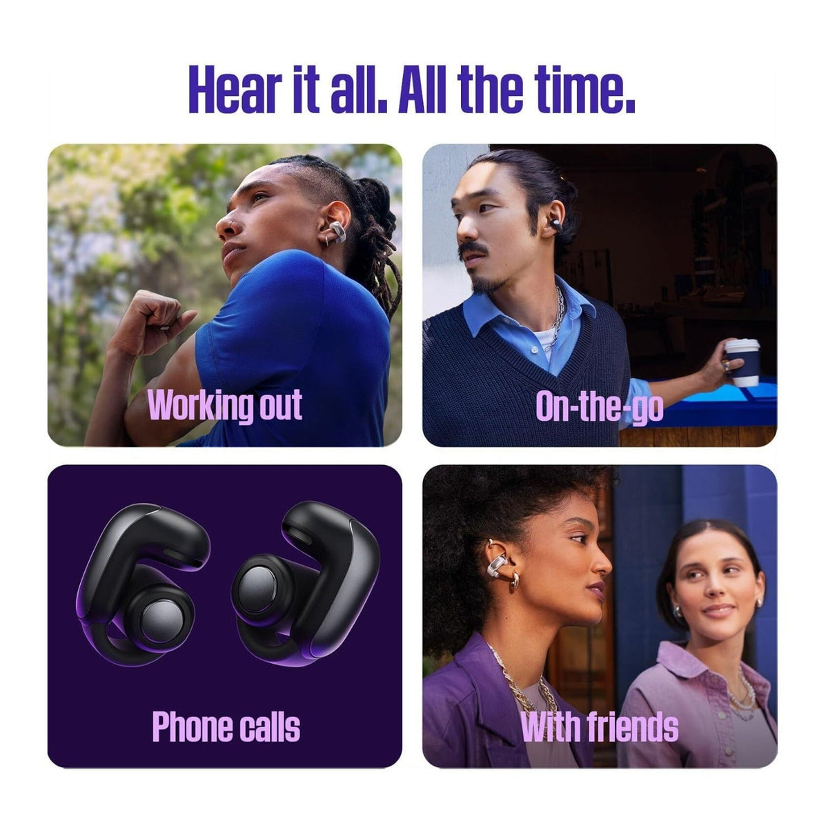 Bose Ultra Open True Wireless Earbuds (White Smoke)