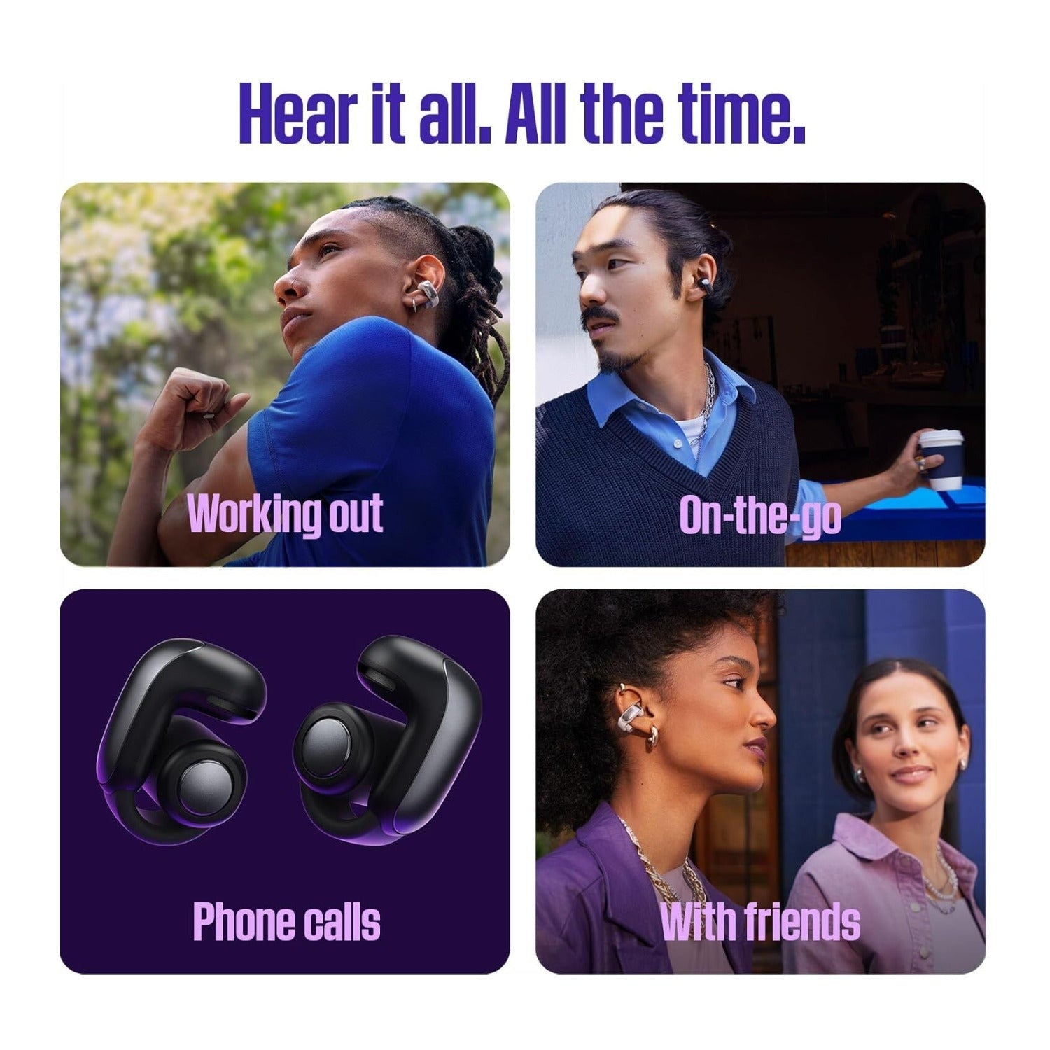 Bose Ultra Open True Wireless Earbuds (White Smoke)