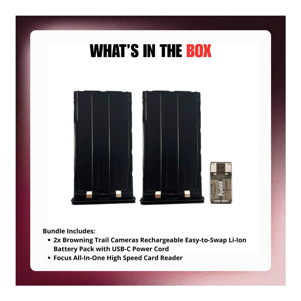 Browning Trail Cameras BTC-LPC2 Rechargeable Li-Ion Easy-to-Swap Battery Bundle (2-Pack)